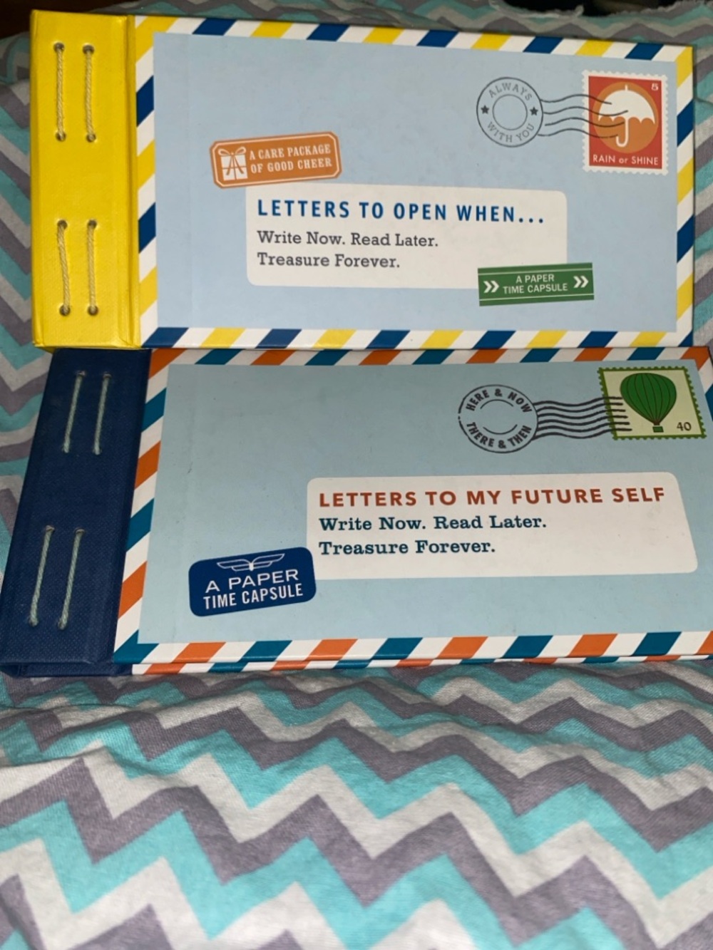 Set of 2: Chronicle Books Letters to my future self & Letters to open when…